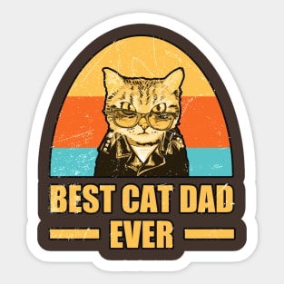 Best cat dad ever Cat Funny Sticker